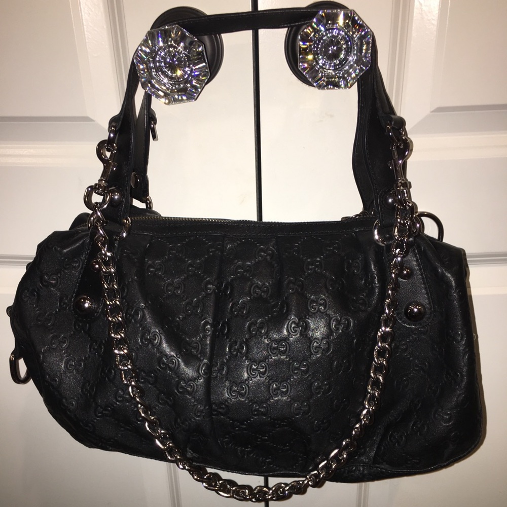Gucci guccissima black bag preloved